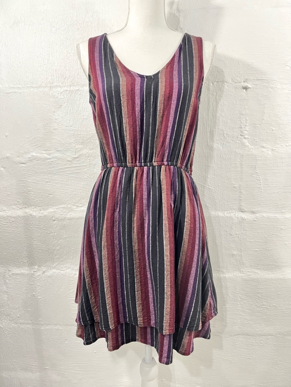 SANDY & SID STRIPPED TANK DRESS